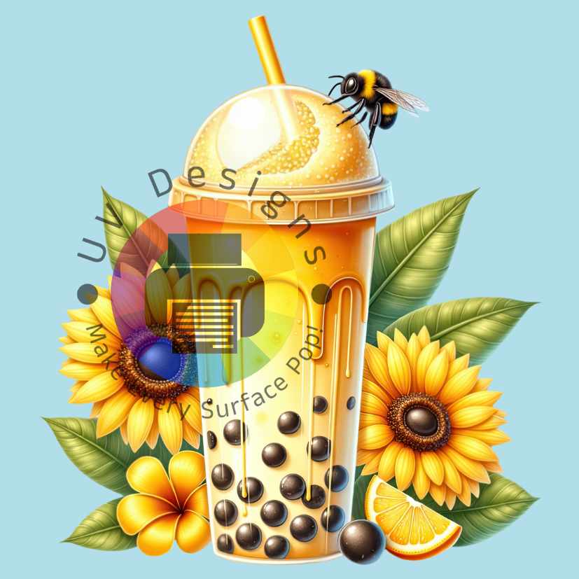 Bobba tea met bloemen nr 1