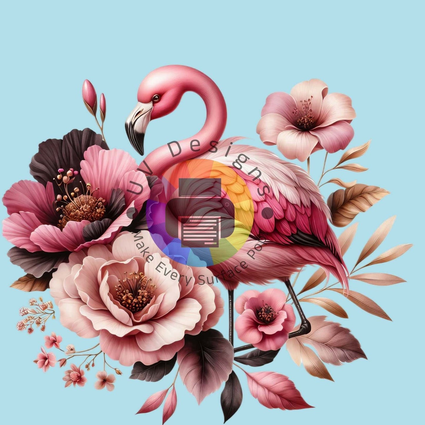Flamingo with flowers no. 5