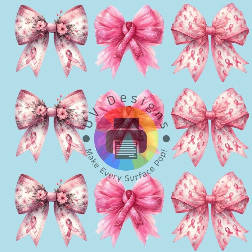 Nœuds Cancer roses de 4 cm n° 2