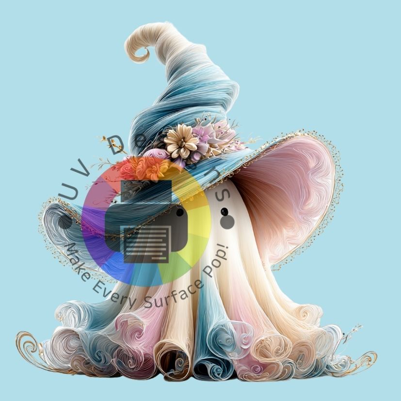 Fantôme avec chapeau et fleurs n° 1