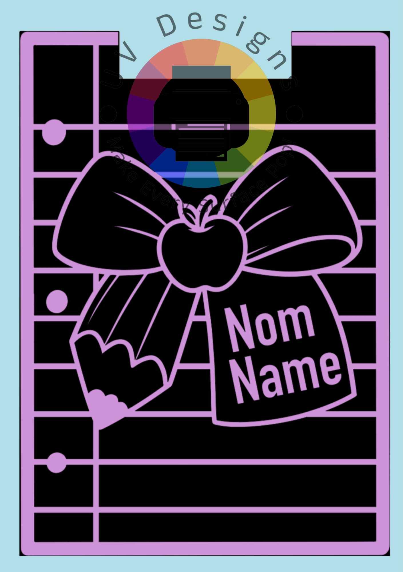 A5 - personalized "teacher" design