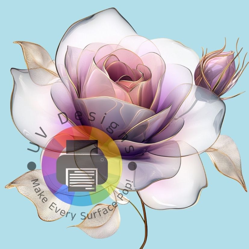 Rose mauve et blanche n° 1
