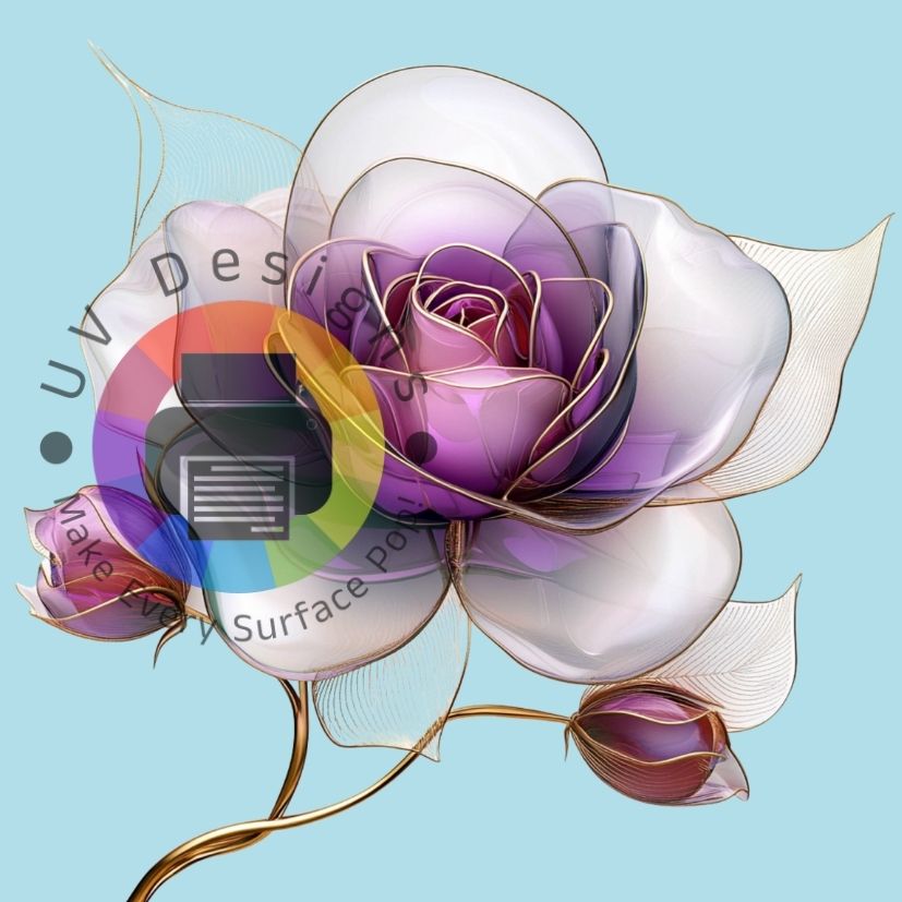 White purple rose no. 8