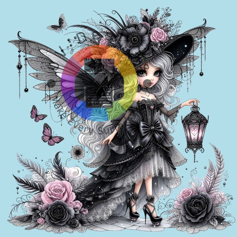 Grey - pink fairy no. 2
