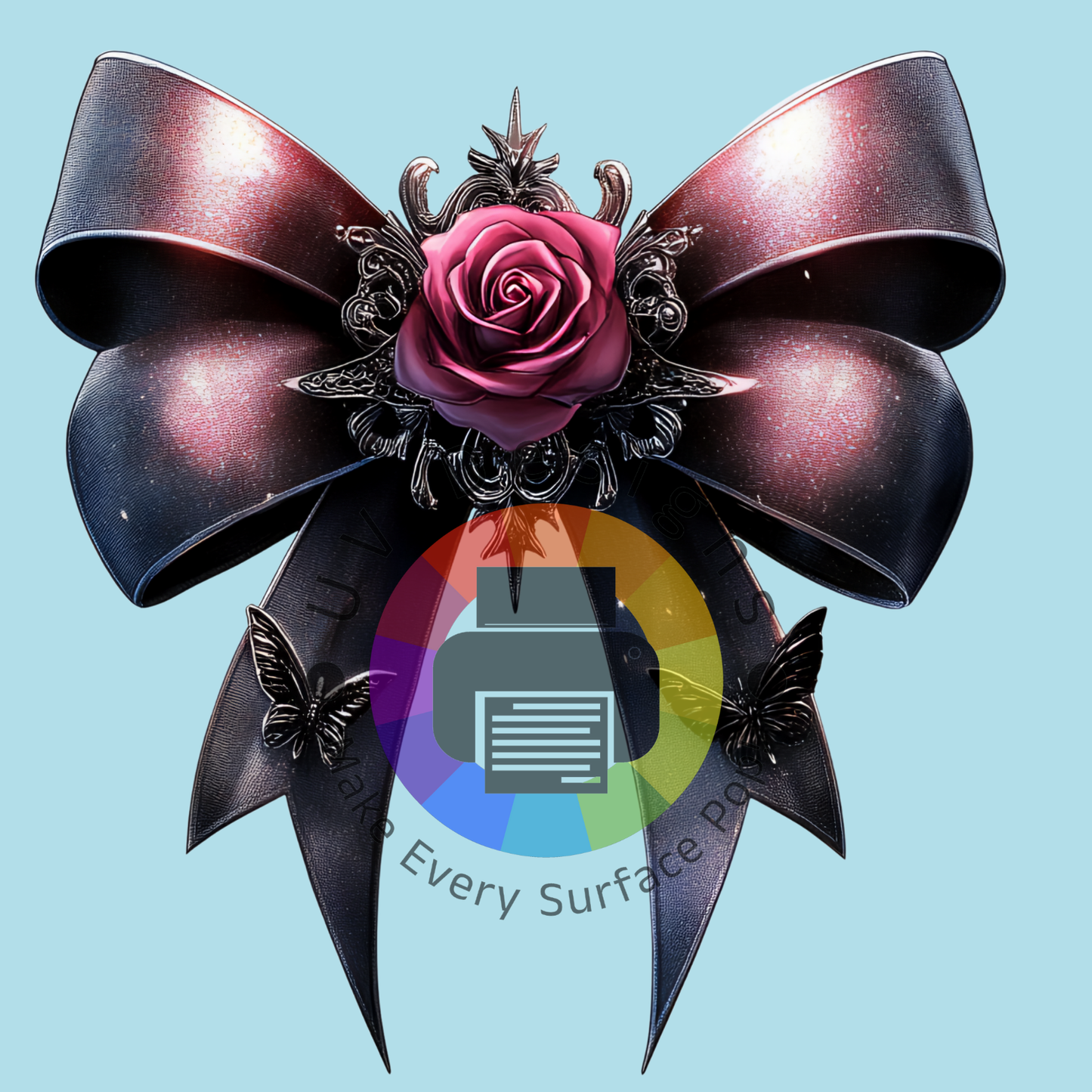 Gothic burgundy bow no. 5