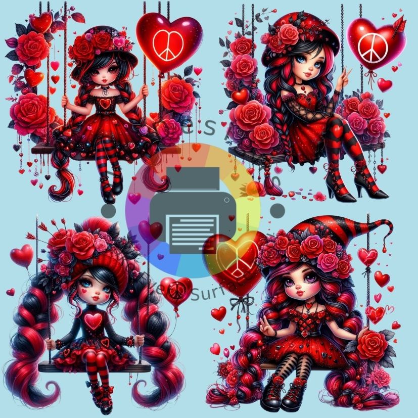 4 filles gnomes de la paix et de l'amour