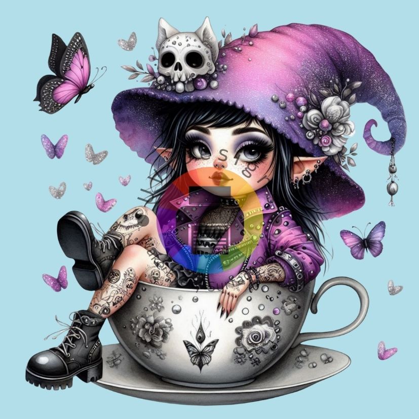 Fille gnome gothique - Violet n° 2