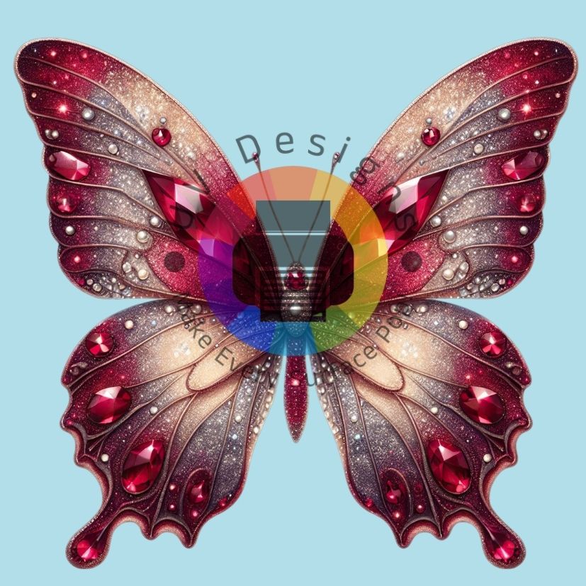 Papillon diamant rouge n° 2
