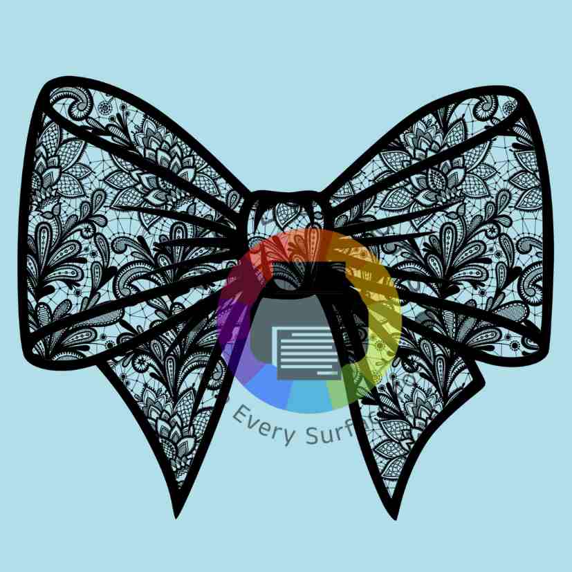 Lace bow nr 3 ( Black - White - Pink)