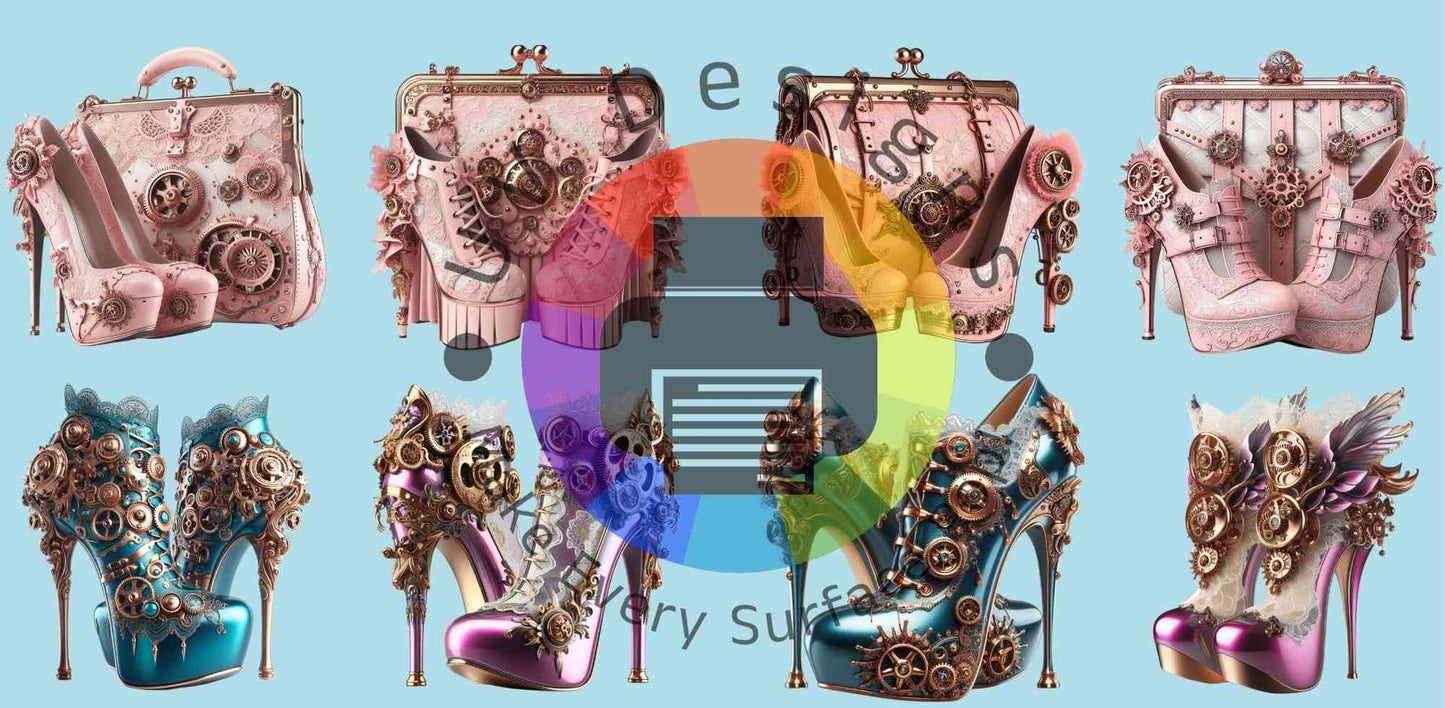 16oz Steampunk schoenen met tas