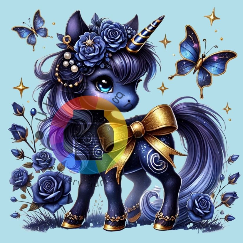 Blue unicorn