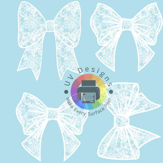 4 cm White Lace bows