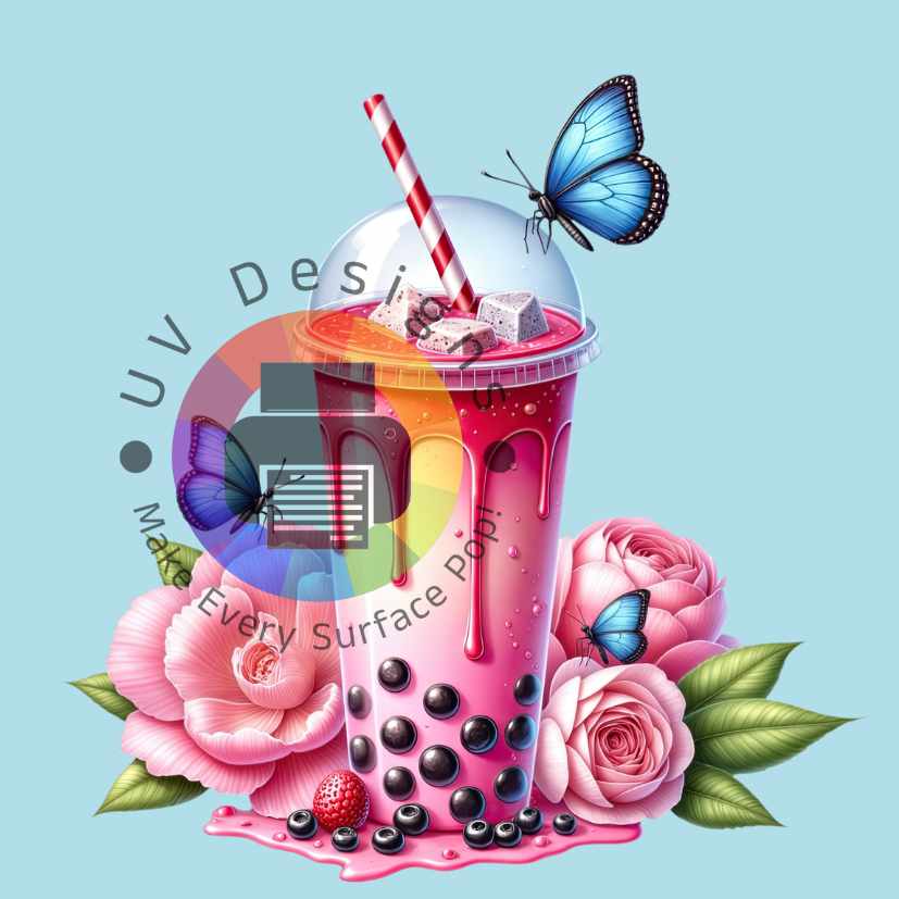 Bobba tea met bloemen nr 2