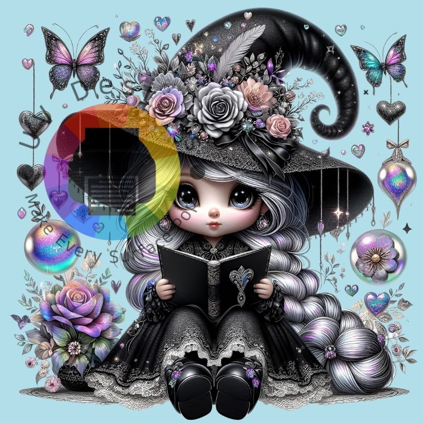 Onze elfe en noir et violet n° 4