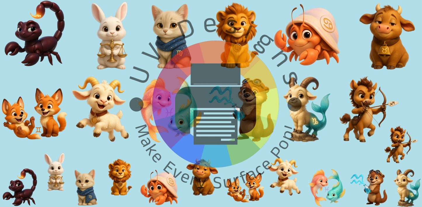 16oz Zodiac animals 4 cm