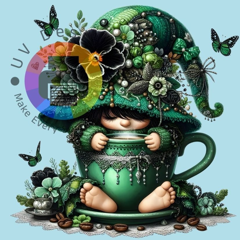 Gnome de café - vert n° 2