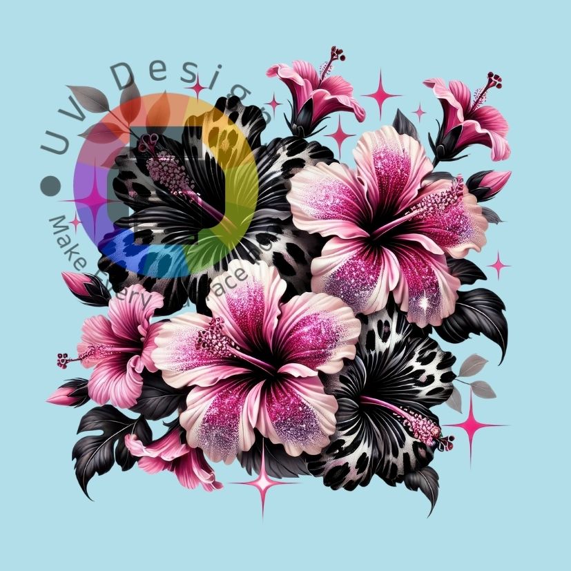 Leopard - pink hibiscus no. 3