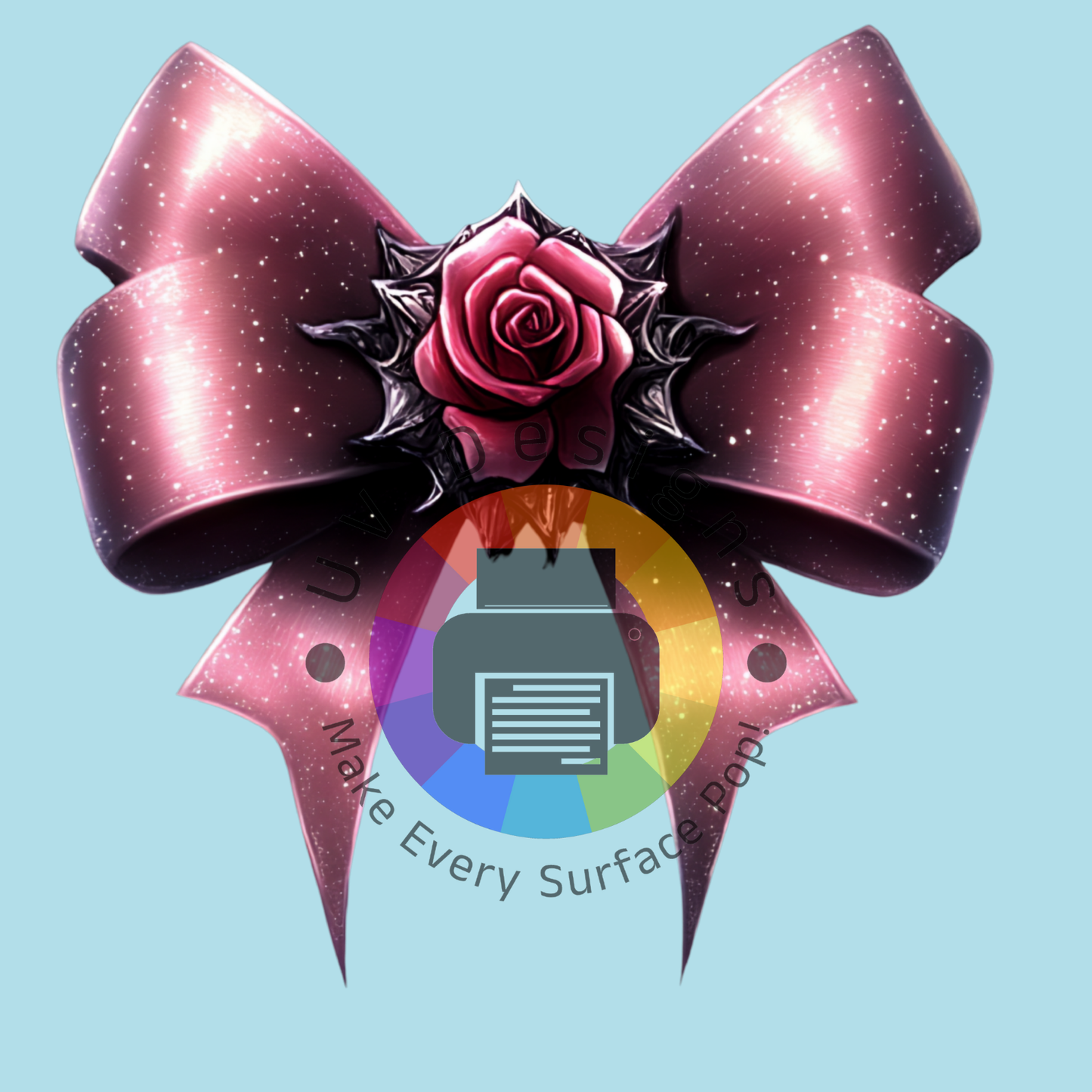 Gothic burgundy bow no. 3