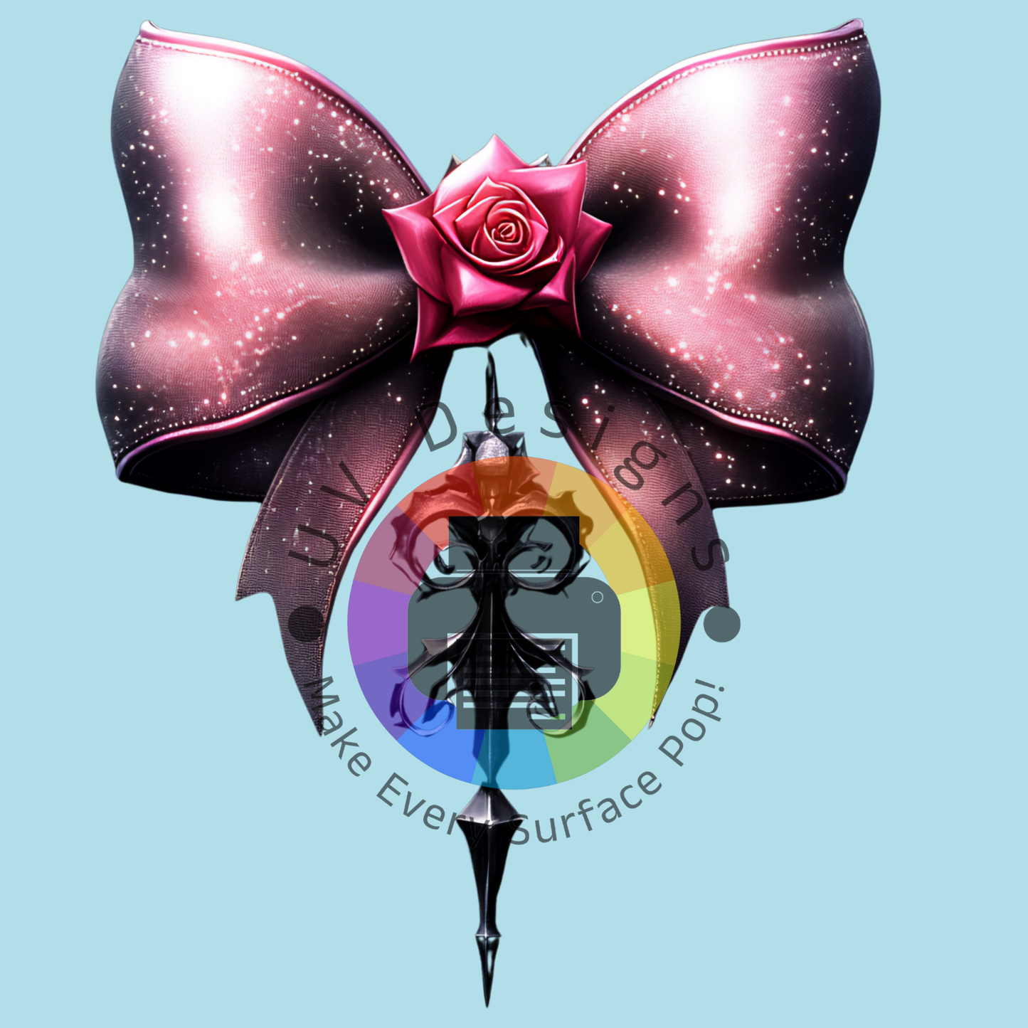Gothic burgundy bow no. 4