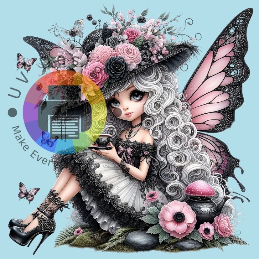 Gray - pink fairy no 3