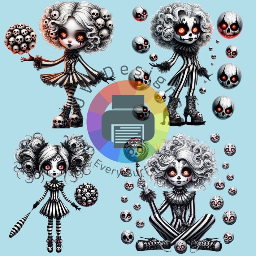 4 Gothic skull girls