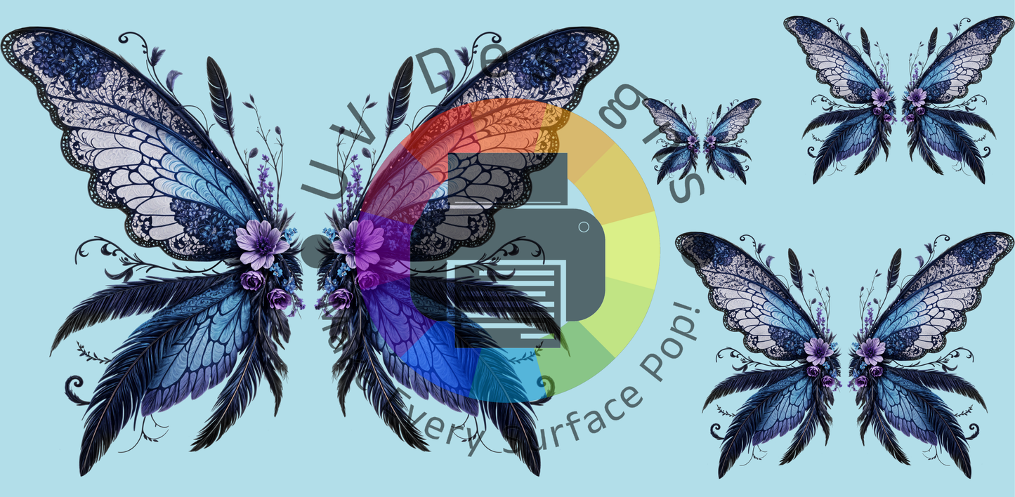 16oz Fantasy fairy wings - blue purple no 2