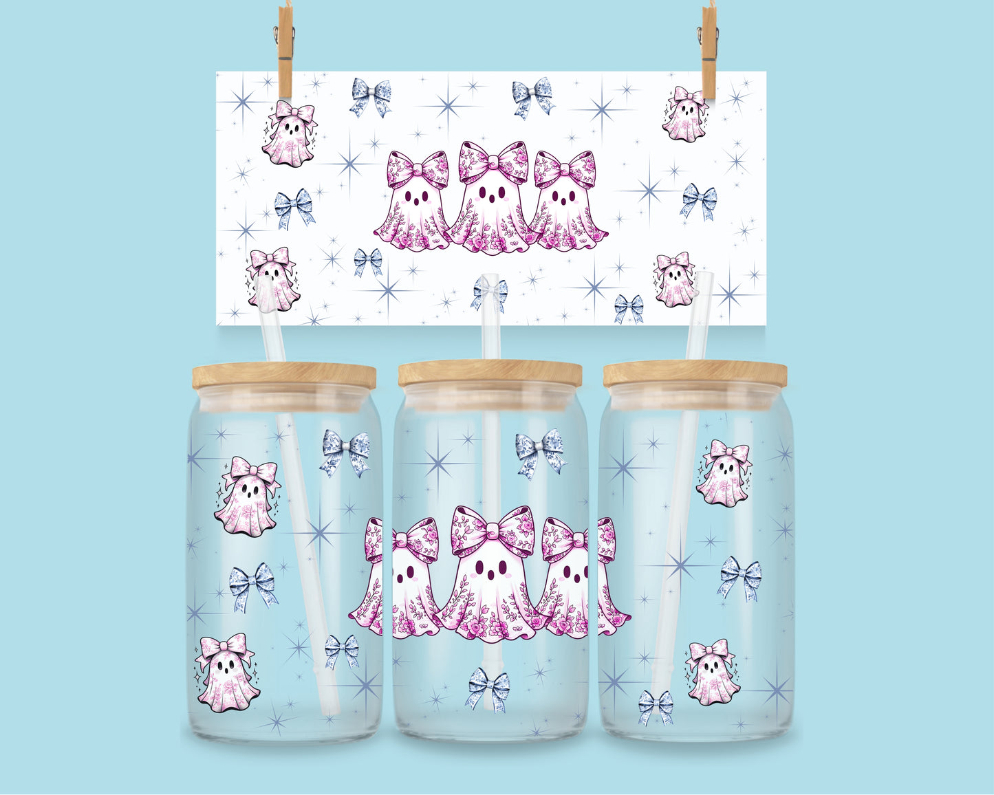 16oz Roze spookjes