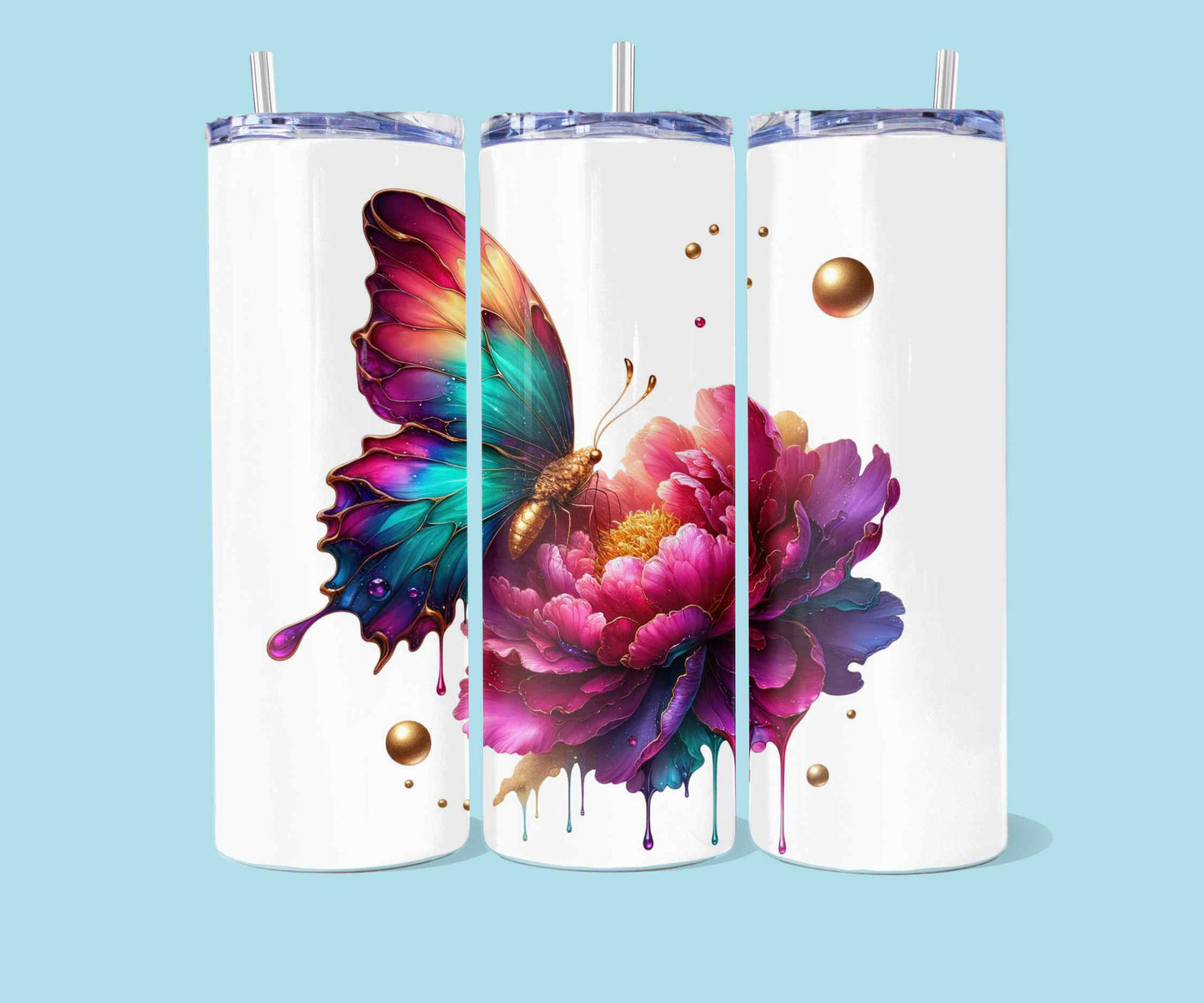 20oz  vlinder met roos